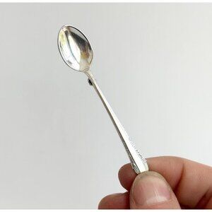 Little Salt Spoon Stieff Inspired Sterling Vintage Textured Brooch Lapel Pin
